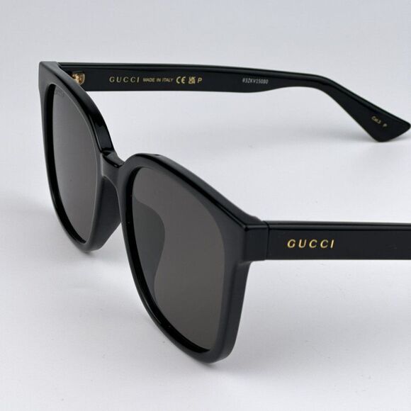 NEW Gucci GG1346SK 002 Black Brown Polarized Square Unisex Sunglasses GG 1346SK - Picture 11 of 15